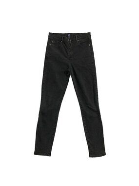 Gap 1969 Jeans Womens Size 26R Black True Skinny Denim Stretch Casual